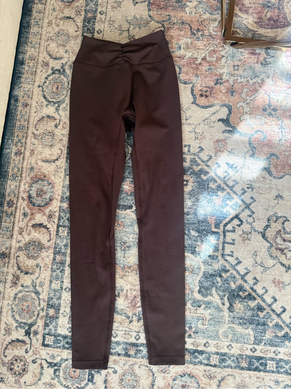 NWOT CROP SHOP BOUTIQUE Form Gather Waist Leggings - Espresso - Size small - Picture 4 of 8